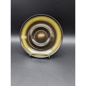 Vintage 70s MIKASA Majorca Saucer Plate 6- 1/2" Green Brown JAPAN